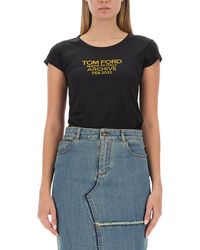 Tom Ford - Silk T-Shirt - Lyst