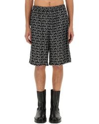 Burberry - All Over Print Bermuda Shorts - Lyst