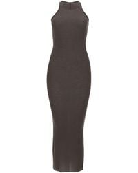 Rick Owens - Silk Blend Midi Dress - Lyst