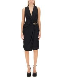 Versace - Abito Medusa `95 corto drappeggiato - Lyst