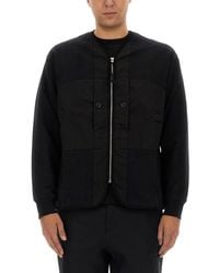 C.P. Company - Buttoned Front Zip Sweatshirt - Lyst