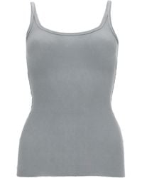 MSGM - Solid Scoop Neck Top - Lyst