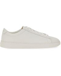 BOSS - Grained Leather Sneaker - Lyst