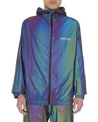 Marcelo Burlon - Reflective Iridescent Wind Jacket - Lyst