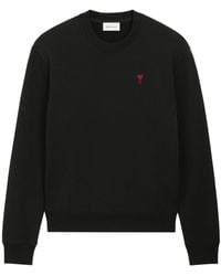 Ami Paris - Signature Monogram Cotton Sweatshirt - Lyst