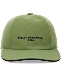 Stella McCartney - CAPPELLO DA BASEBALL IN COTONE CON RICAMO LOGO - Lyst