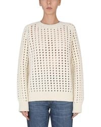 Bottega Veneta - Lace Knit Sweater - Lyst