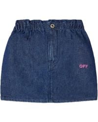 Off-White c/o Virgil Abloh - Off Print Plain Denim Skirt - Lyst