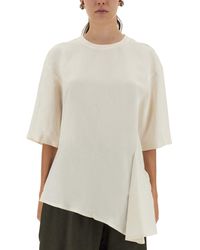 Studio Nicholson - Asymmetrical "Vichy" T-Shirt - Lyst