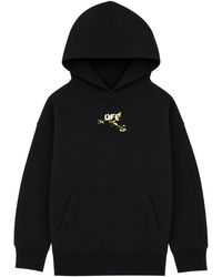 Off-White c/o Virgil Abloh - Felpa Con Cappuccio E Logo "Arrow Spray" - Lyst