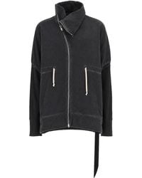 Rick Owens - Giacca "Mountain" Con Zip Asimmetrica - Lyst