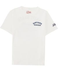 MC2 Saint Barth - T-Shirt Con Stampa Sul Retro - Lyst