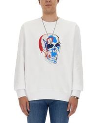 McQueen - Skull Graphic Sweatshirt - Lyst