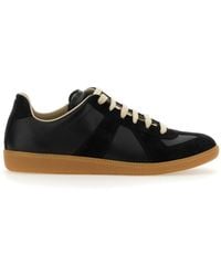 Maison Margiela - Leather And Suede Sneakers - Lyst