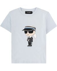 KARL LAGERFELD - T-Shirt Con Stampa - Lyst
