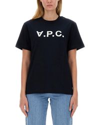 A.P.C. - T Shirt Cotone-Donna - Lyst
