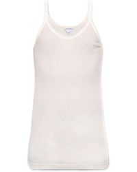 Bottega Veneta - Cotton Tank Top With Round Neckline - Lyst