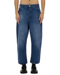 Studio Nicholson - Curved Cropped Jeans - Lyst