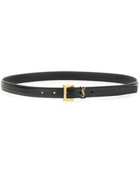 Saint Laurent - Thin "Cassandras" Belt - Lyst