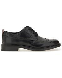 HUGO - Leather Derby Loafer - Lyst