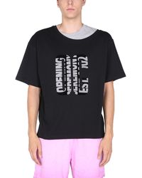 Opening Ceremony - "double Collar" Cotton Jersey T-shirt - Lyst