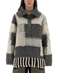 Ganni - Patchwork Jersey With Bangs - Lyst