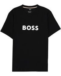 BOSS - T-Shirt Con Stampa Logo - Lyst