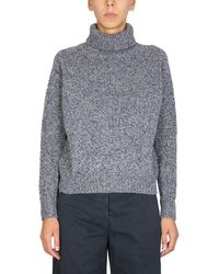 Aspesi Mélange Sweater in Grey,Black Black - Save 34% Womens Jumpers and knitwear Aspesi Jumpers and knitwear 