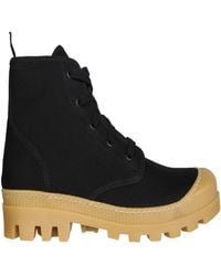 Gia Borghini - Chunky Sole Canvas Hiking Boots - Lyst