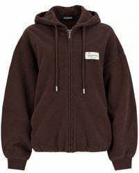 Jacquemus - Felpa "Corso" Con Cappuccio E Zip - Lyst