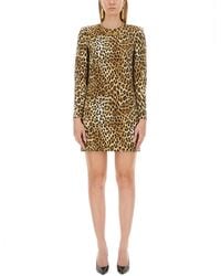 Moschino - Leopard-Print Mini Dress - Lyst