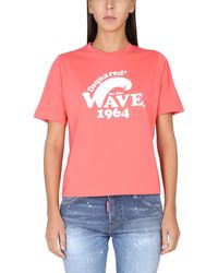 DSquared² - Relaxed Fit T-Shirt With Playful Logo Print - Lyst