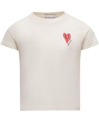 Moncler - "Mini Heart" Logo T-Shirt - Lyst