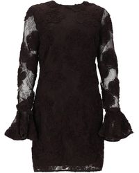 ROTATE BIRGER CHRISTENSEN - Mini Abito Con Fiori 3D - Lyst