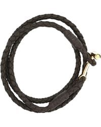 Tom Ford - Braided Leather Bracelet - Lyst