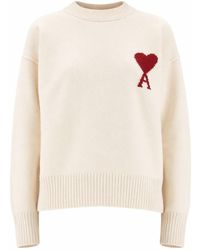 Ami Paris - Wool Logo Sweater - Lyst