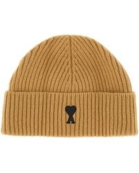 Ami Paris - Wool Hat With Logo - Lyst