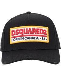 DSquared² - Dsquared Baseball Hat With Logo Patch - Lyst