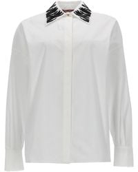 Max Mara - Camicia Con Dettaglio Strass - Lyst
