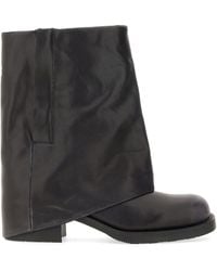 Ash - Tijuana Draped Calf Leather Ankle Boots - Lyst