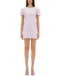 Sportmax - Embellished Round Neck Mini Dress - Lyst