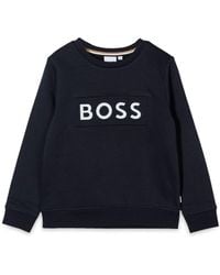 BOSS - Logo Crewneck Sweatshirt - Lyst