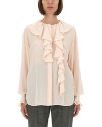 McQueen - Shirt With Ruffles - Lyst