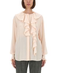 McQueen - Shirt With Ruffles - Lyst