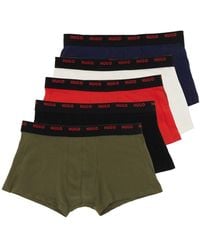 HUGO - Pack Of Five Boxer Shorts - Lyst