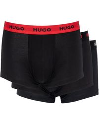 HUGO - Set Of 3 Stretch Cotton Boxer Shorts - Lyst