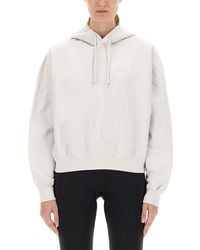 Y-3 - Relaxed Fit Hooded Sweatshirt With Subtle Logo Detail - Lyst