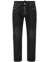 DSquared² - Cropped Distressed Denim Jeans With Five-Pocket Design - Lyst