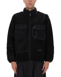 and wander - Boa Zip-Up Jacket - Lyst