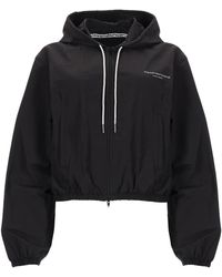 Alexander Wang - Giacca Con Cappuccio E Logo - Lyst